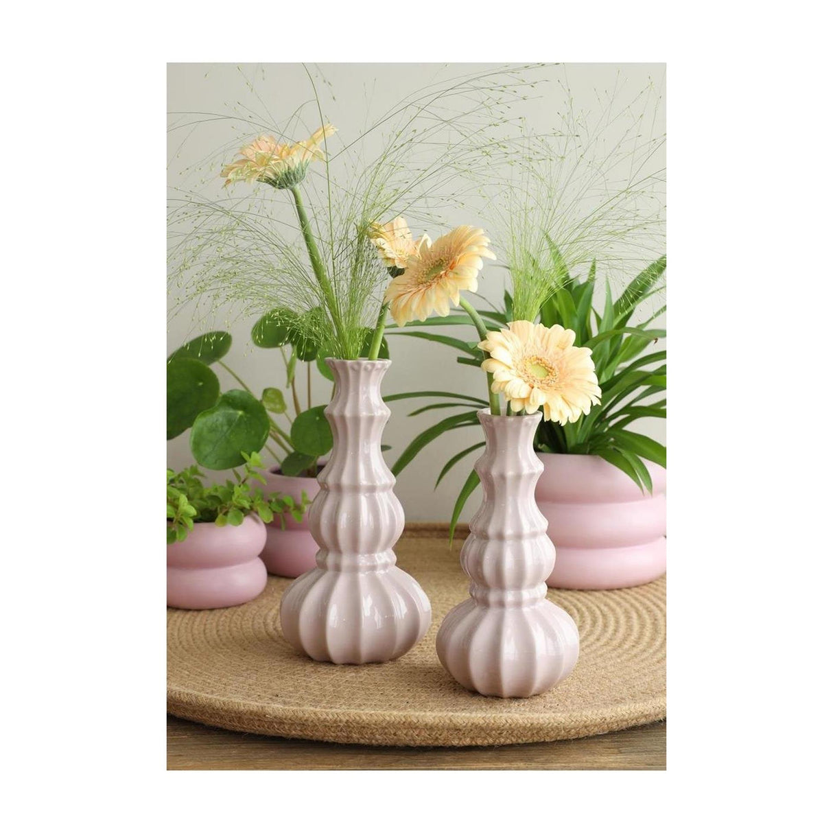 Ideen 4 Jahreszeiten Vase Delphi ø10,3xh20cm zartrosa