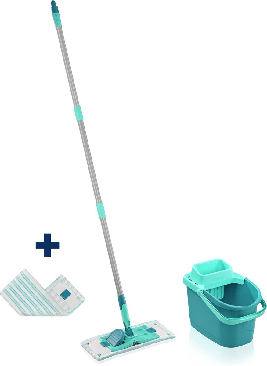 Leifheit Leifheit 55515 Powerclean Bodenwischer M 33 cm Komplettsystem mit 140 cm Micro Duo inklusive Gratis Extra Micro Duo Tuch