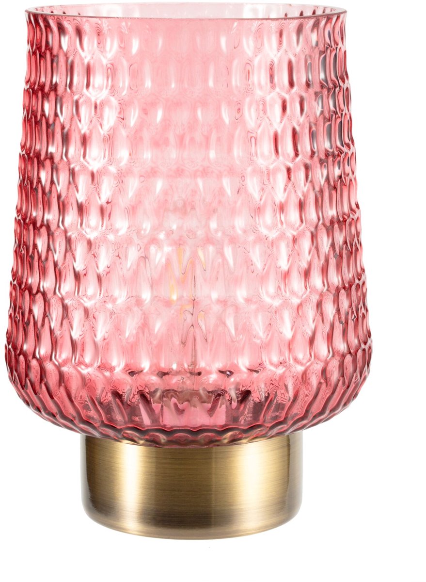 Pauleen batteriebetriebene LED-Tischleuchte – E27 – 2700 K Warmweiß – 30 lm – 0,8 W – Wohnzimmer Schlafzimmer – Rose Glamour – Rose Messing