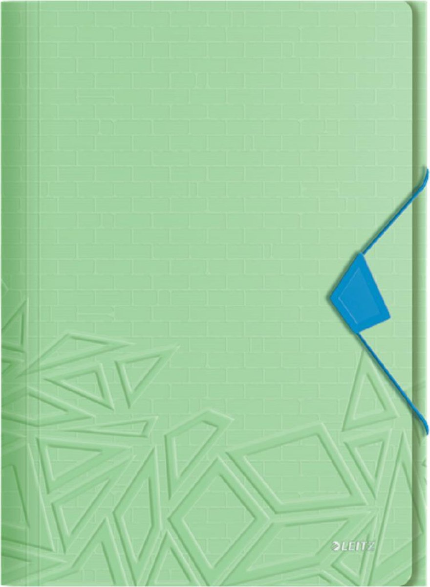 Leitz Urban Chic PP 3-Klappen-Ordner für 150 Blatt – Ordner für A4-Dokumente – ideal für Schule oder Studium – grün