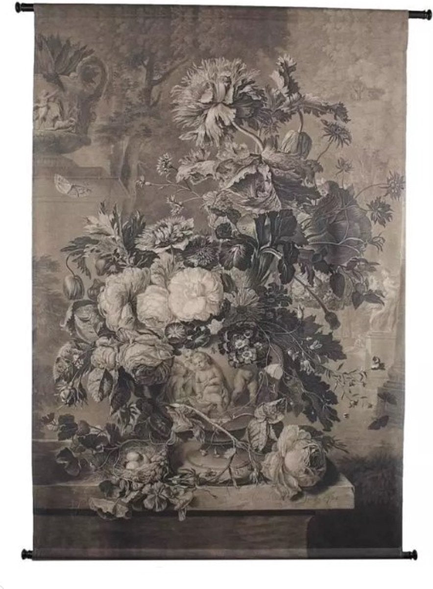 Hd collection wall hanging bouquet brown 136x3x105cm