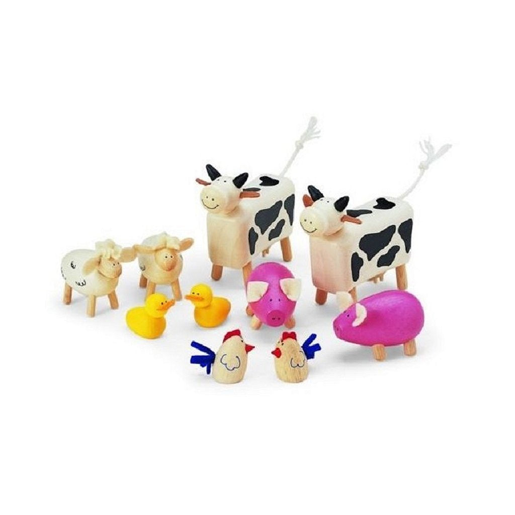 Pintoy Pintoy P03518 Bauernhoftiere aus Holz 10-teilig