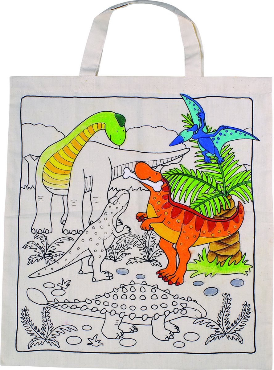 Goki Baumwoll-Einkaufstasche-Dinosaurier