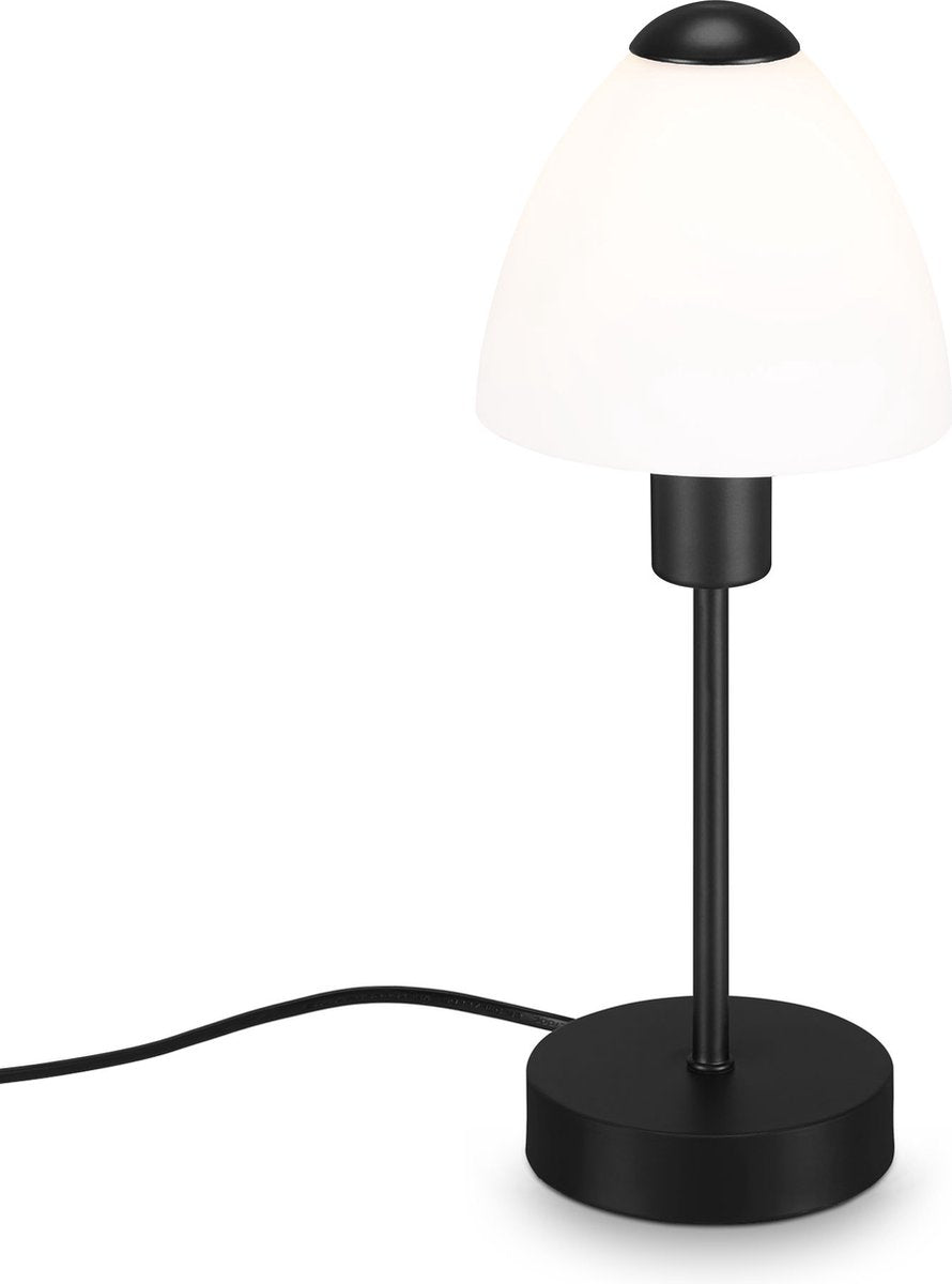 Briloner - Manino - Tischleuchte - 40 W - IP20 - Schwarz - Metall-Glas - exkl. 1x e14 - ø 10 cm