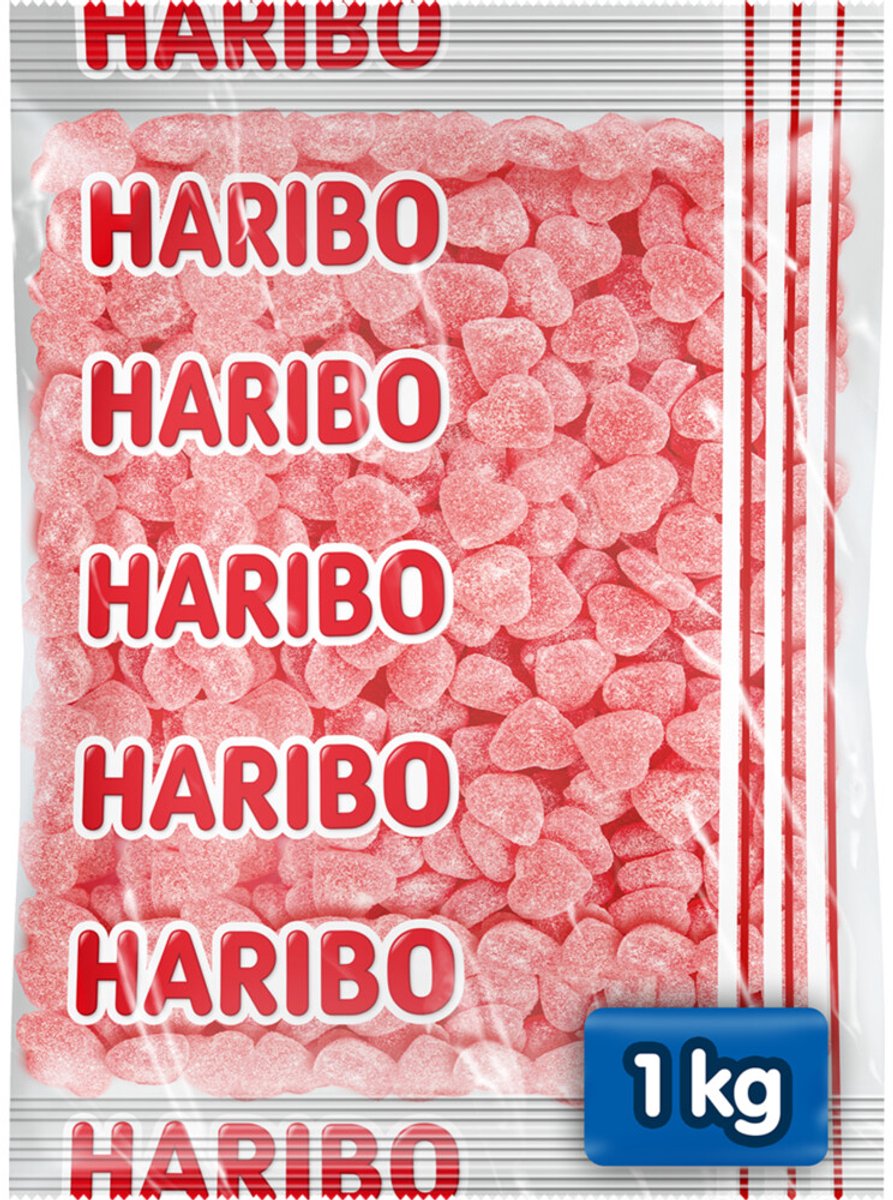 Haribo Himbeerherzen - Bonbons - 1kg Beutel