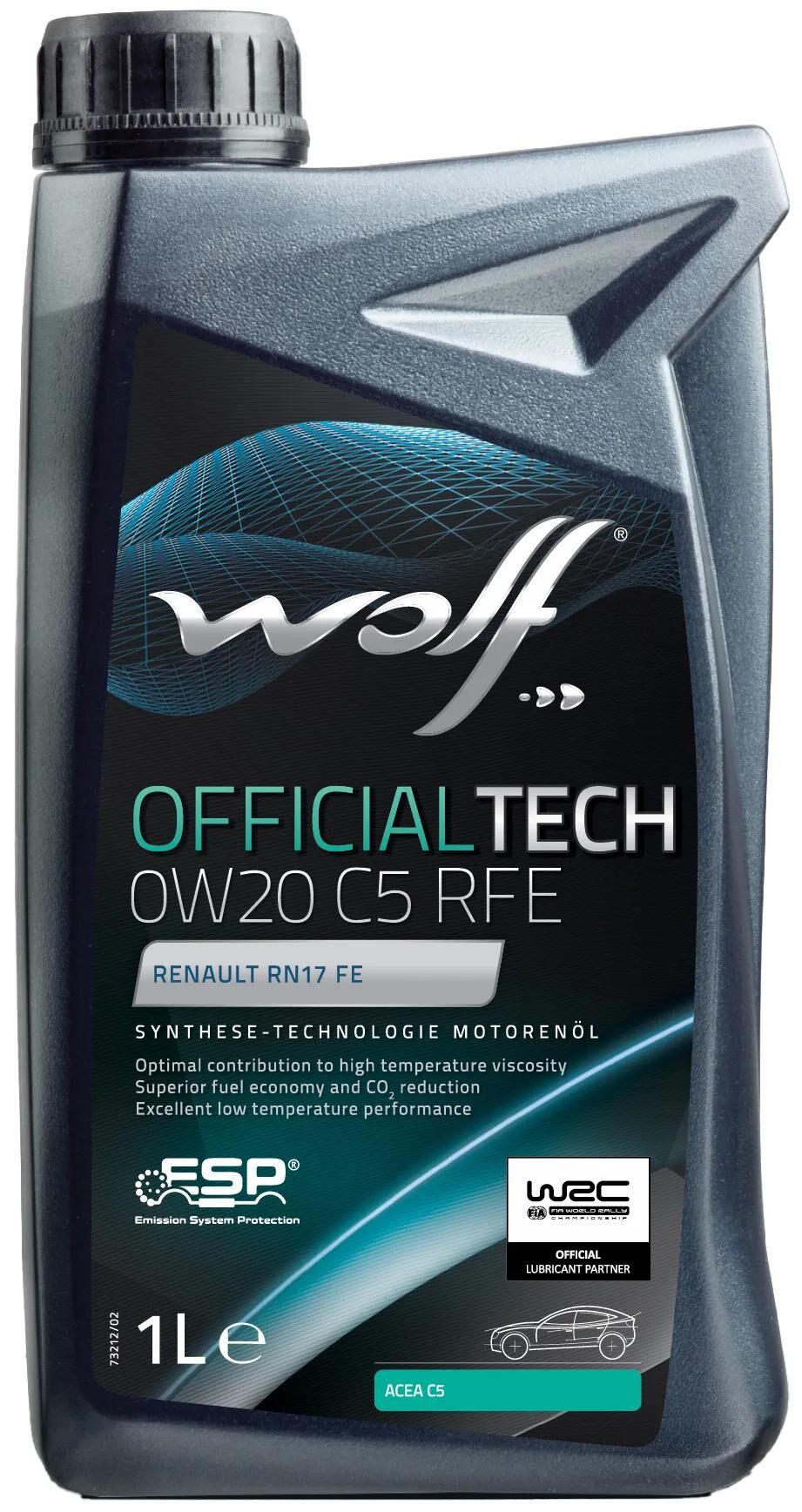 Wolf Motoröl offizielltech c5 rfe. Motoröl 0w20 1l offic.tech c5 rfe