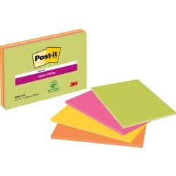 Superklebrige Post-it-Besprechungsnotizen, 149 x 200 mm, 4 Blöcke mit je 45 Blatt in 4 Farben