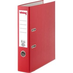 Ordner viking a4 karton, pp (polypropeen) rood staand 2-rings 1 stuk
