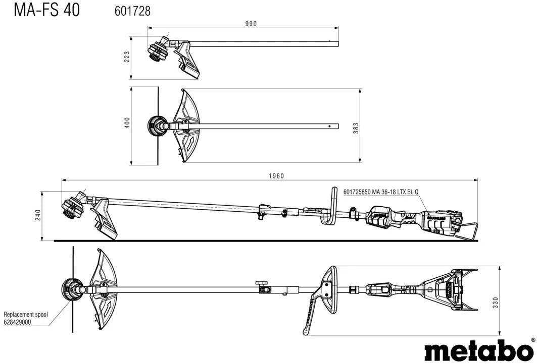 Metabo MA Geräteaufsatz Freischneideraufsatz MA-FS 40