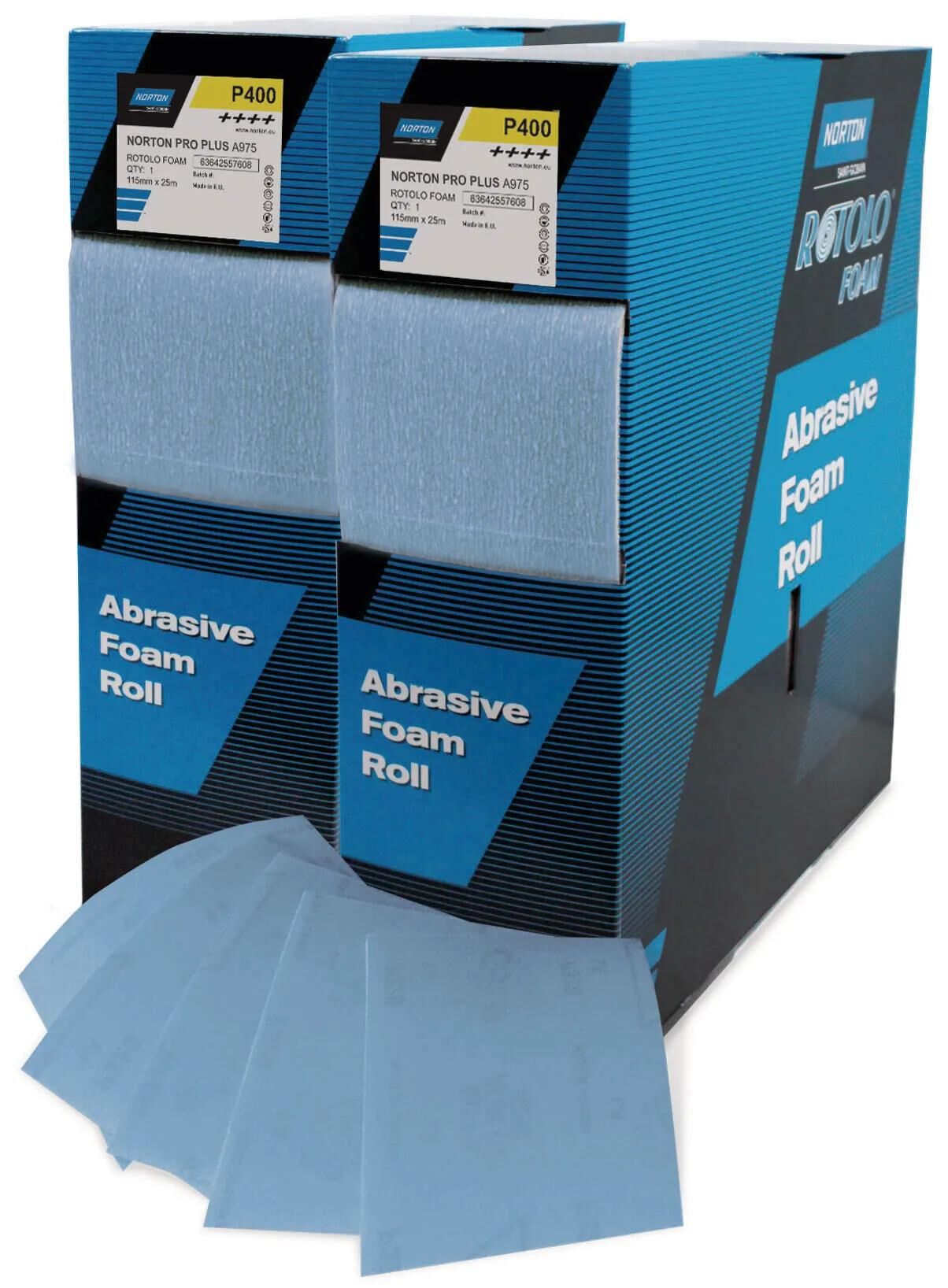 Norton Schleifpapier Rotolo Foam A275 Rotolo Foam 115 mm x 25 MP 800 Pro Plus A975