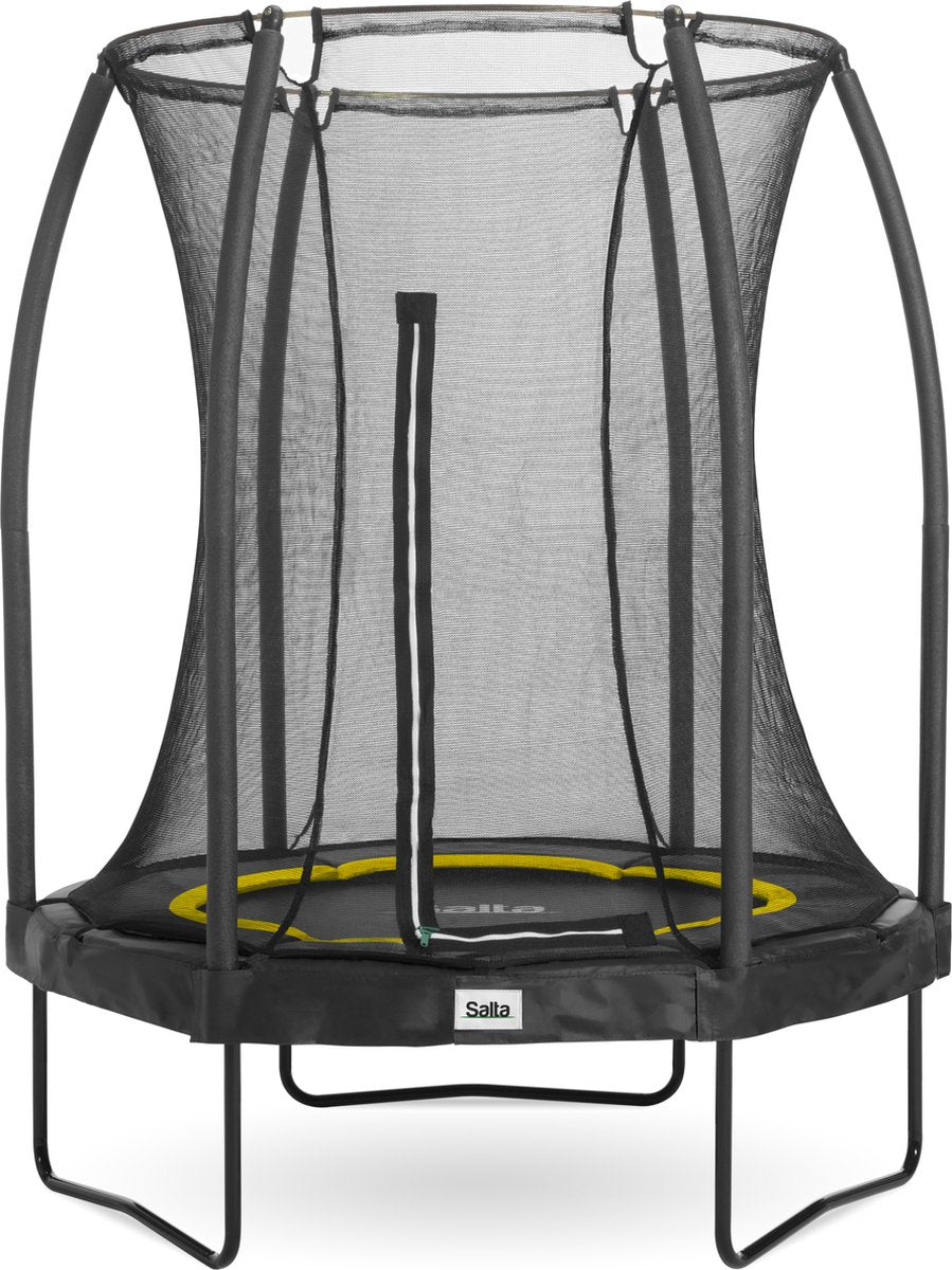 Salta comfort edition - ø 153 cm - ronde trampoline met veiligheidsnet - zwart - mini kleine trampoline voor kinderen