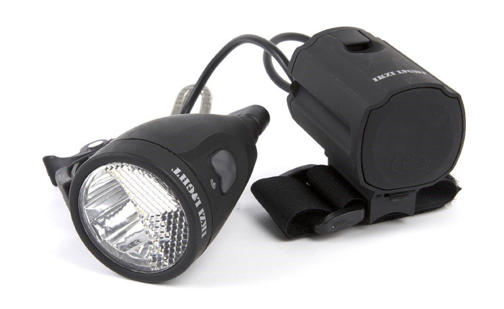 Ikzilight -Scheinwerfer 3W 20 Lux Batterie Schwarz
