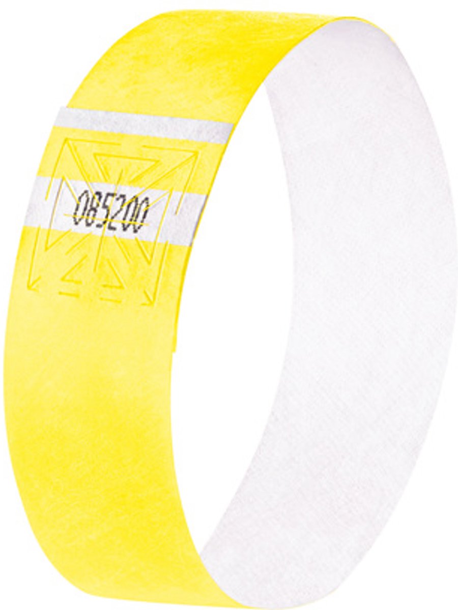 Sigel Event-Armbänder – superweich – 255 x 25 mm – 120 Stück – fluoreszierendes Gelb – si-eb218