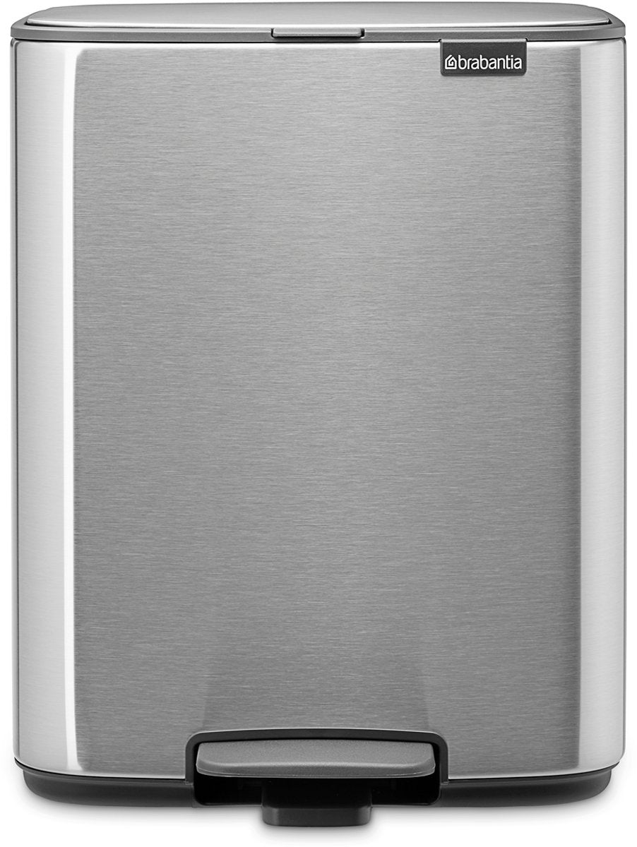 Brabantia Bo Treteimer – 12 Liter – mattierter Stahl, fingerabdrucksicher