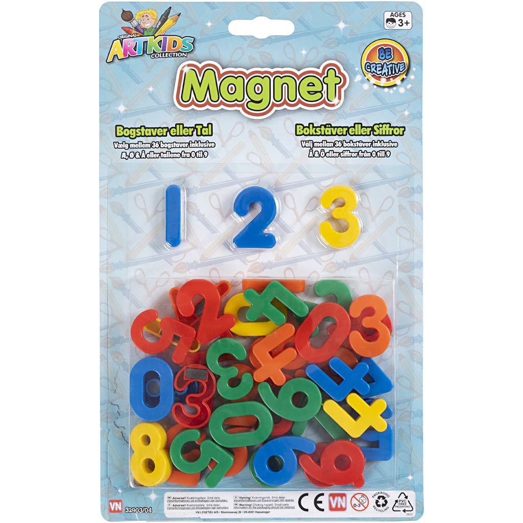 Magnetische Zahlen, 36 Stück 1 Box