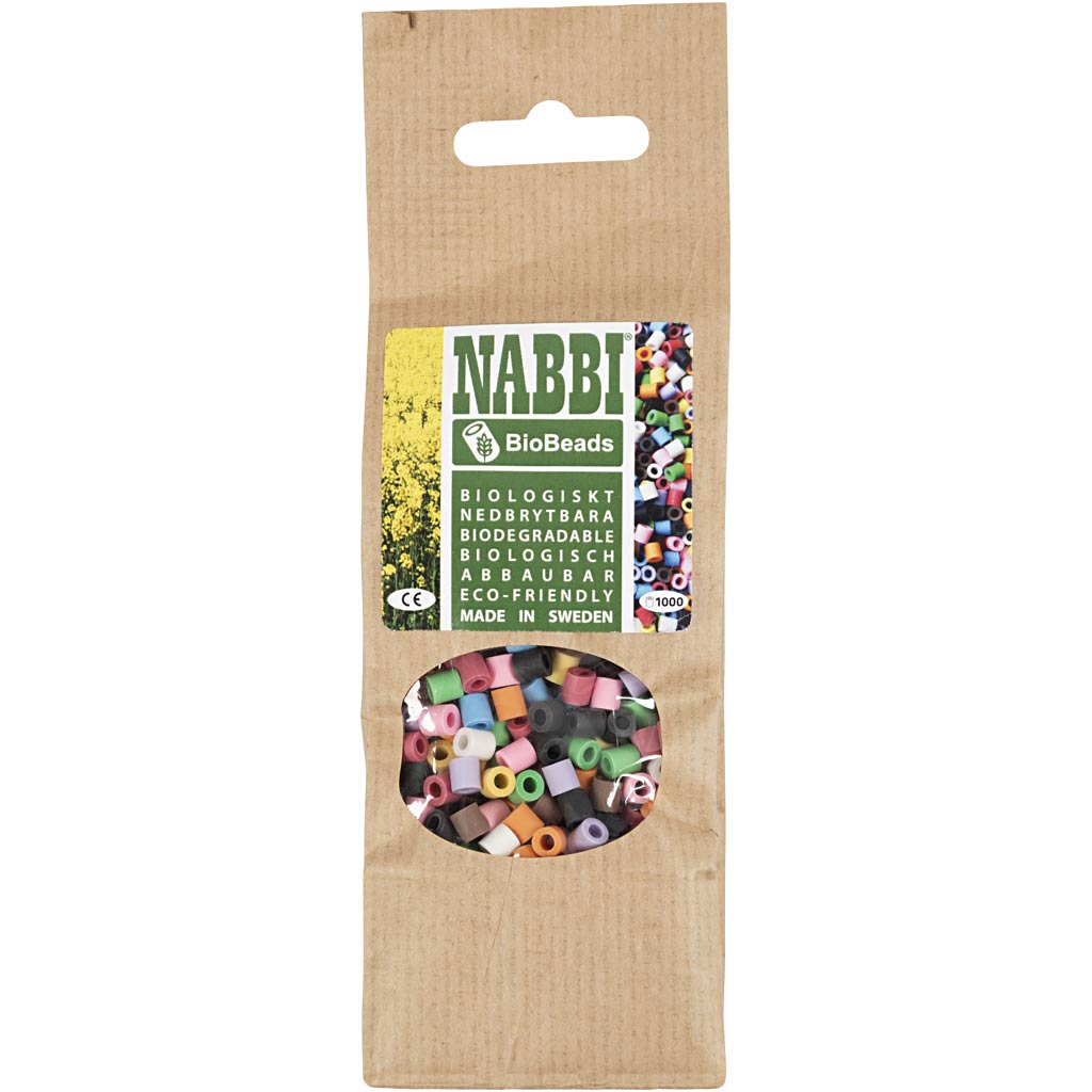 Creativ Company Nabbi Biobeads 5x5mm verschiedene Farben - 1000 Stk.