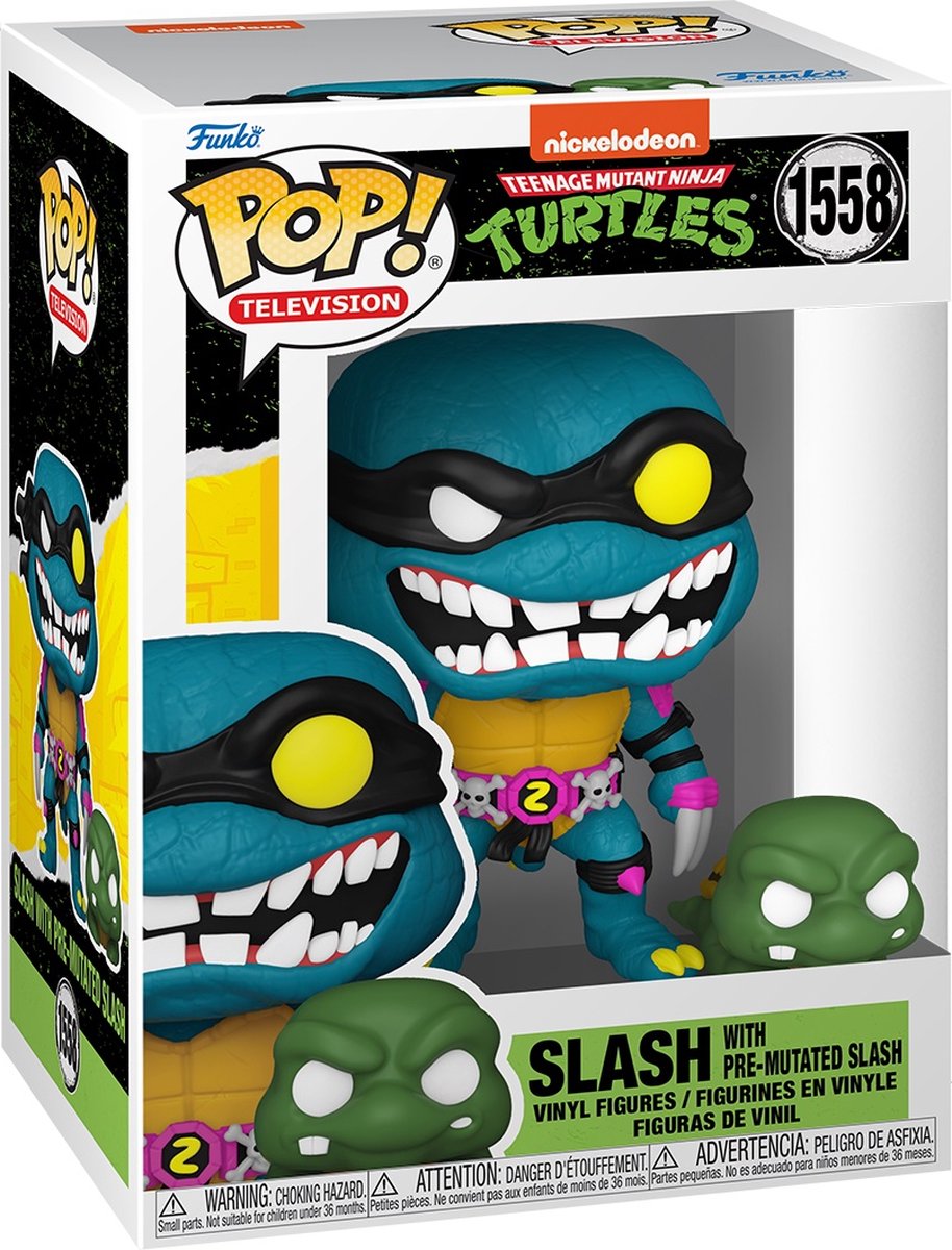 Funko Teenage Mutant Ninja Turtles Turtles in Time – Slash mit vormutierter Slash-Vinylfigur 1558 Pop! mehrfarbig