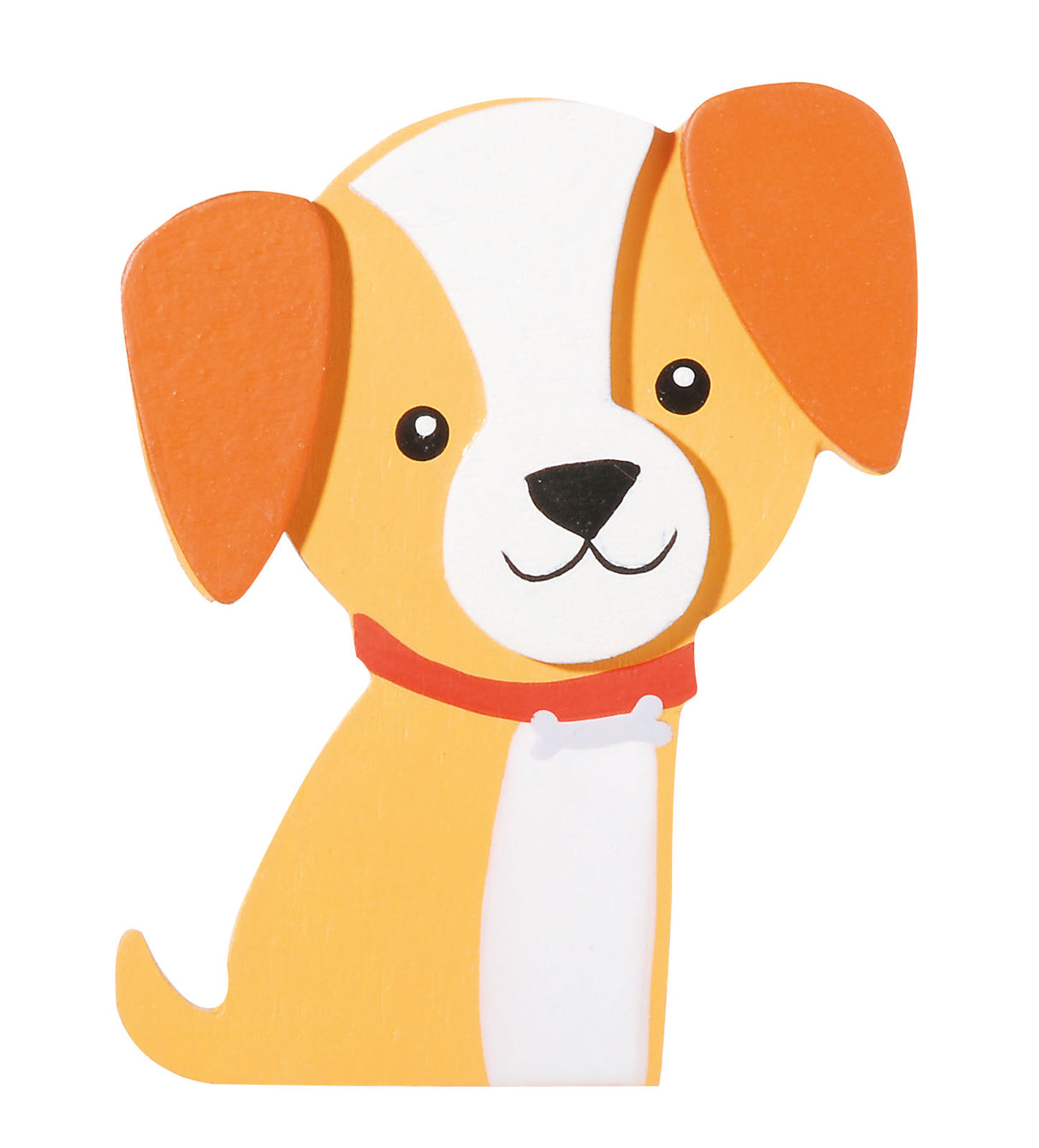 Darice • Hund aus bemaltem Holz, 9 x 7 x 0,5 cm