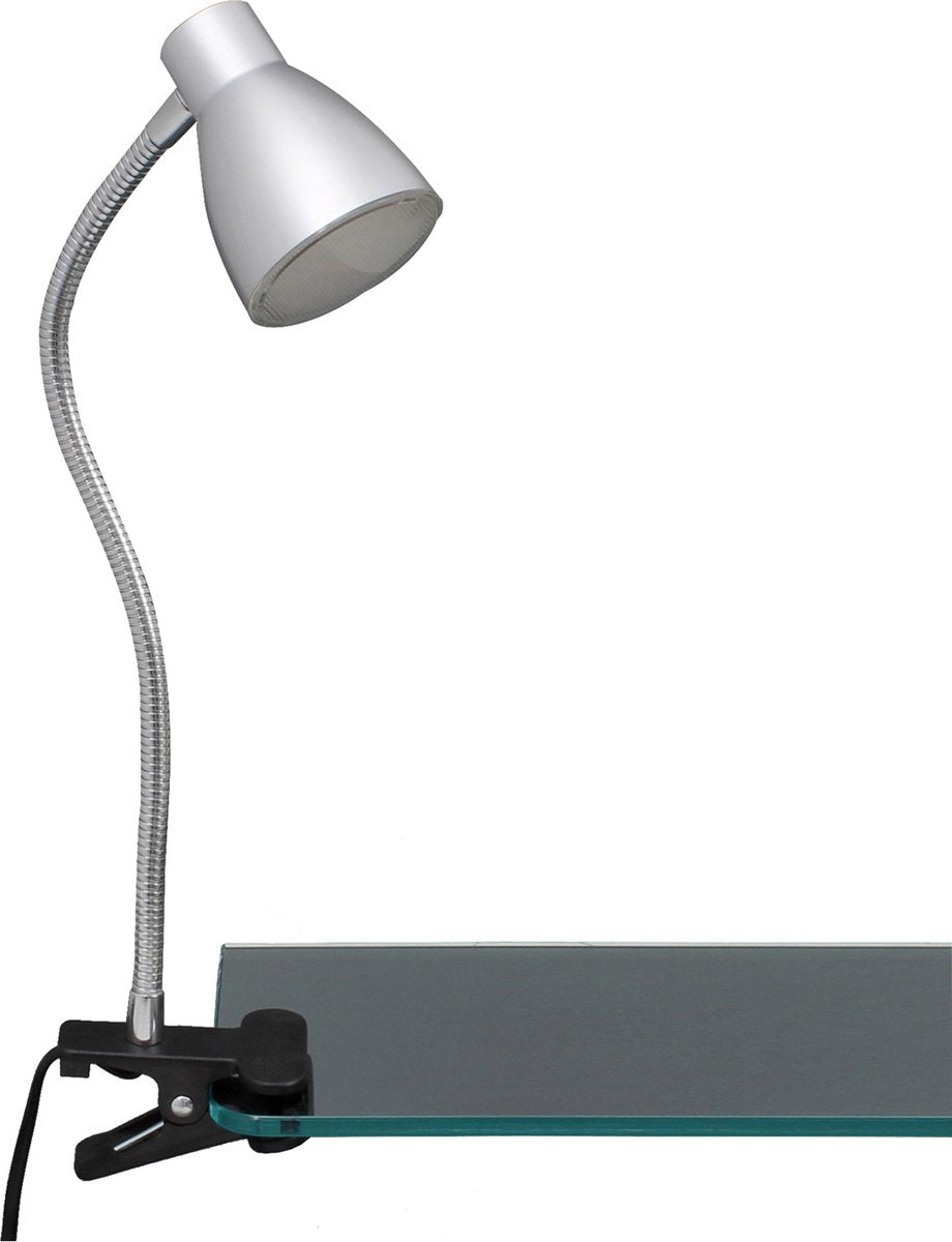 Briloner - LED Klemmleuchte Leselampe flexibler Arm 2,5W titanfarbenes Metall-Kunststoff