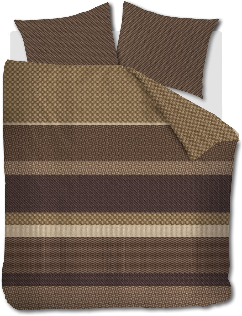 Beddinghouse fera dekbedovertrek - lits-jumeaux - 240 x 200 220 cm - bruin