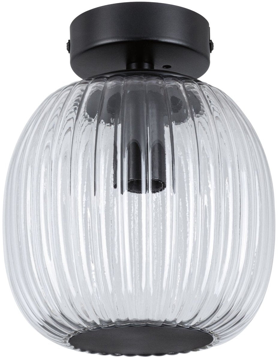 Paulmann LED-Deckenleuchte Ruya IP44 E14 230V max. 20W dimmbares Glas, schwarz matt