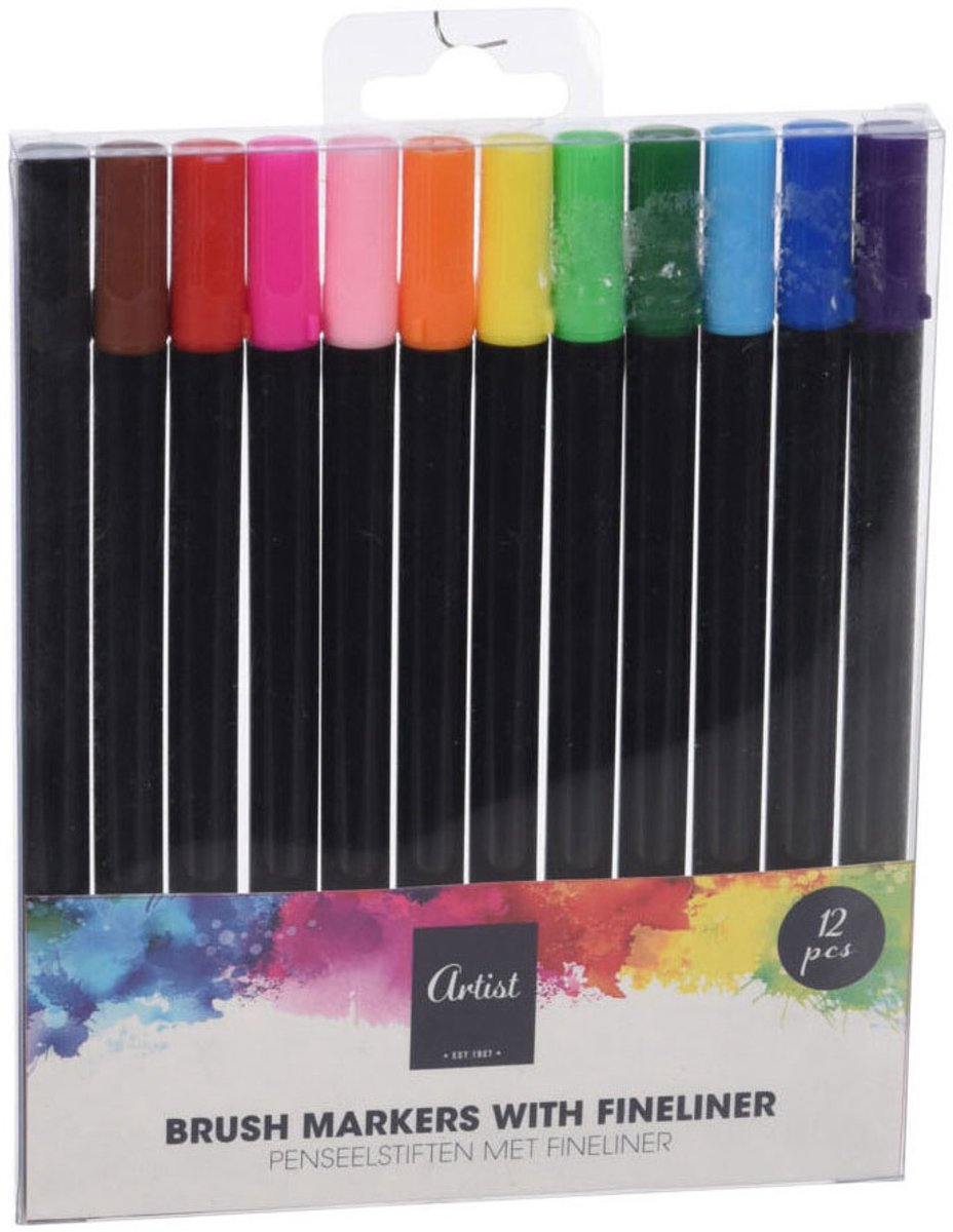 Pinselstift mit Fineliner-Set