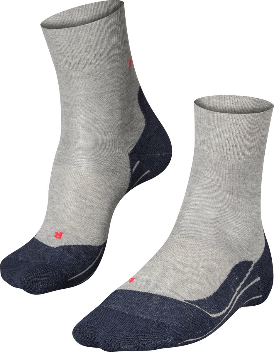 Falke ru4 Anti-Blister Baumwoll-Funktionsmaterial Laufsocken Herren Grau – Größe 46-48