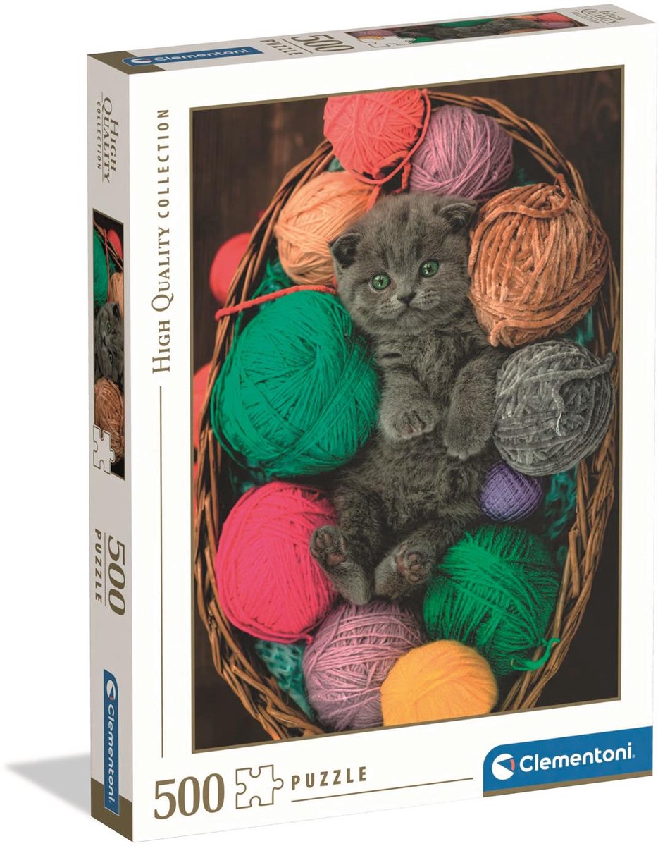 Ty Clementoni süßes Kätzchen – Puzzle 500 Teile Erwachsene – Puzzle HQC hochwertige Kollektion ab 10 Jahren