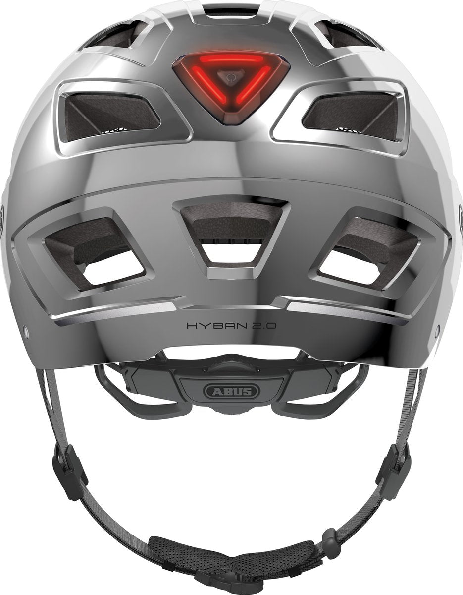 Abus Hyban 2.0 Chrom Silber L Fahrradhelm (56 bis 61 cm)