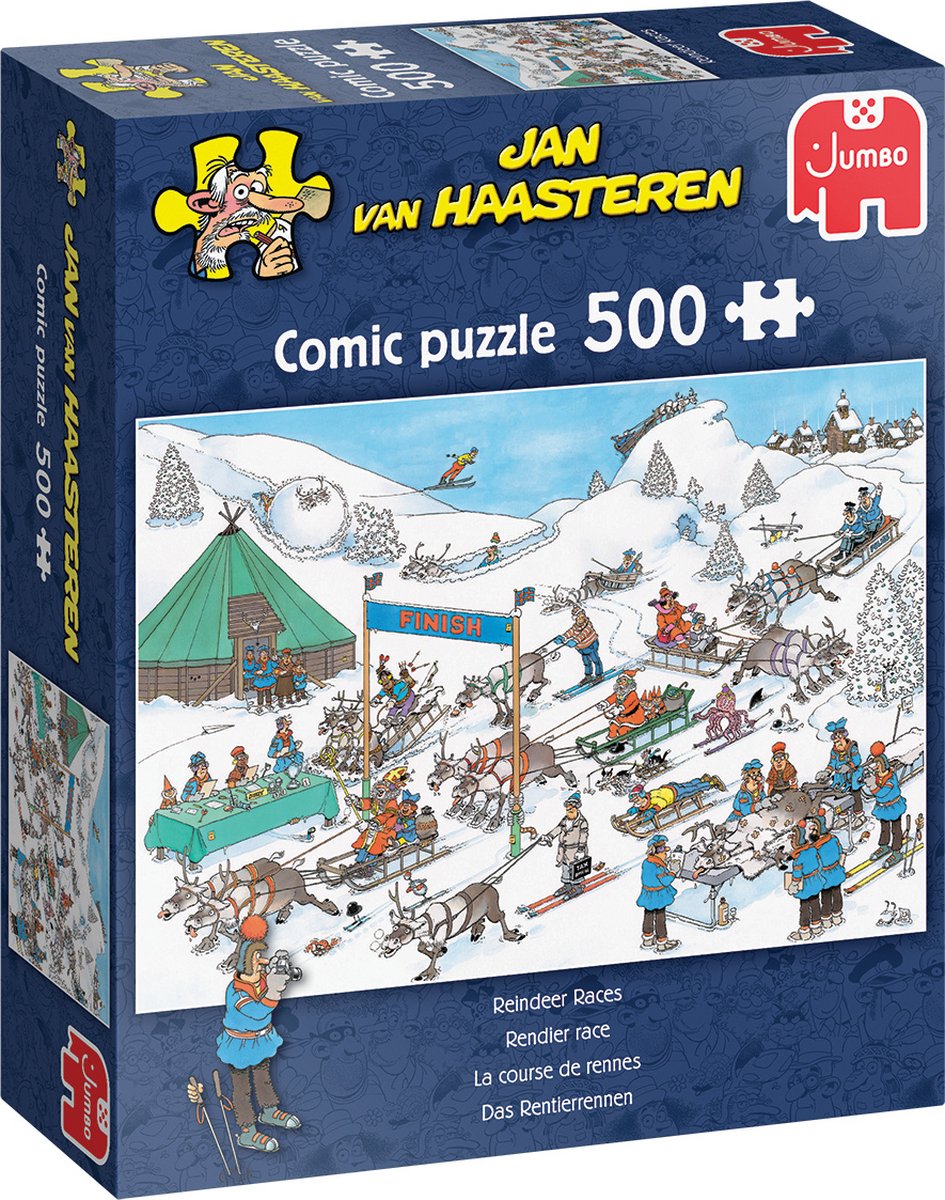 Jan van Haasteren - Rentierrennen - 500-teiliges Puzzle