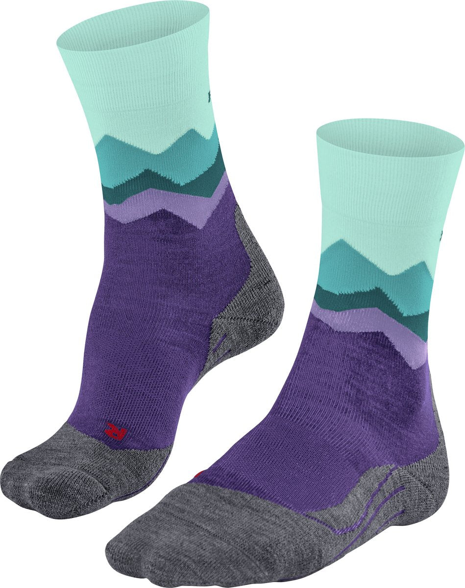Falke TK2 Anti-Blister Wandersocken aus dickem Woll-Funktionsmaterial Damen Lila - Größe 41-42
