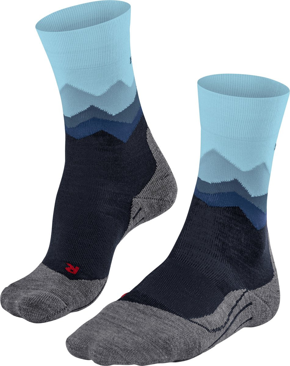 Falke TK2 Anti-Blister Wandersocken aus dickem Woll-Funktionsmaterial Damen Blau – Größe 37-38