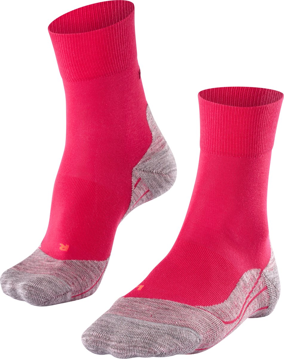 Falke ru4 Anti-Blister Baumwoll-Funktionsmaterial Laufsocken Damen Rot – Größe 39-40