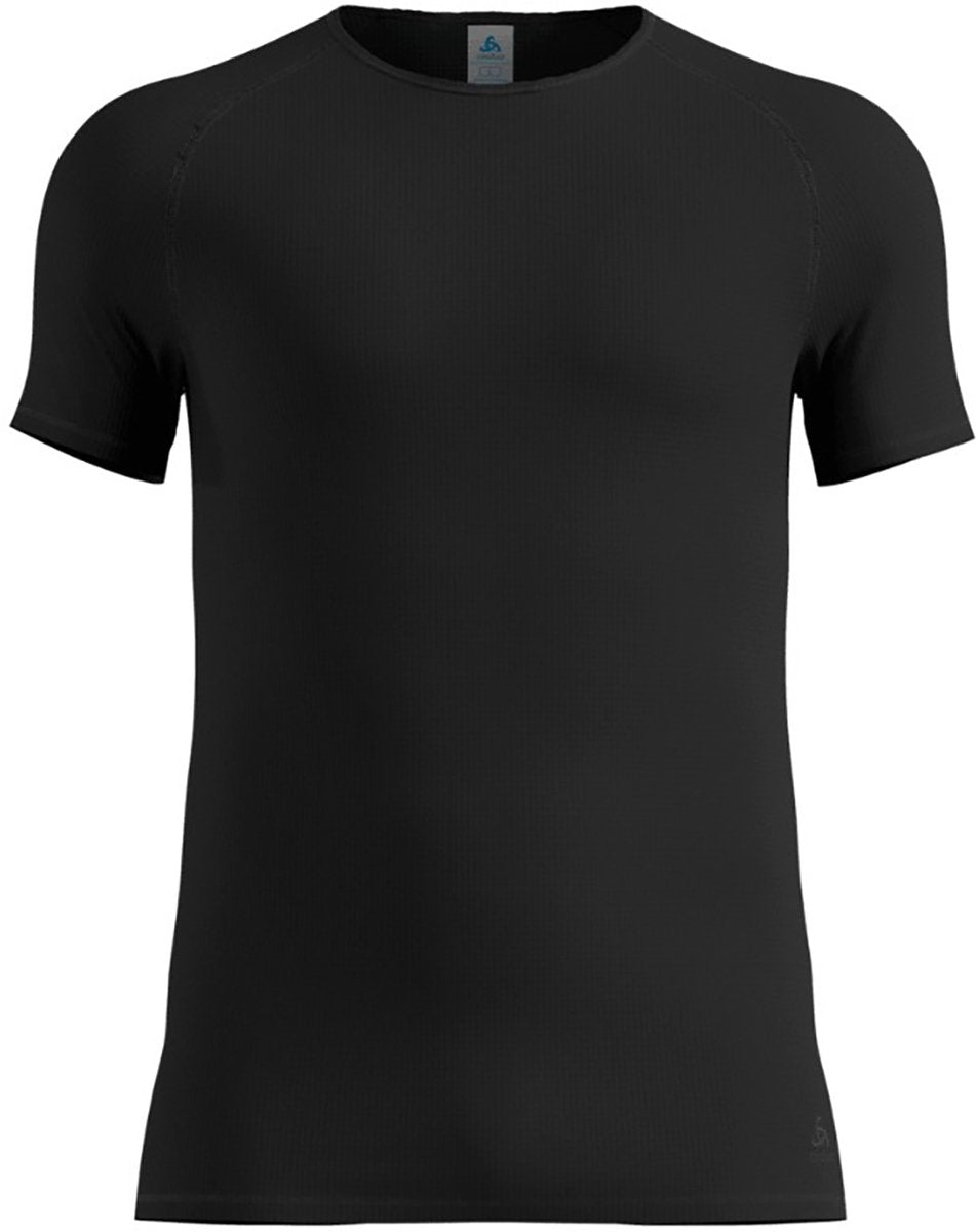 Odlo Active Light Baselayer-Shirt mit Rundhalsausschnitt und kurzen Ärmeln – Herren – Schwarz – M