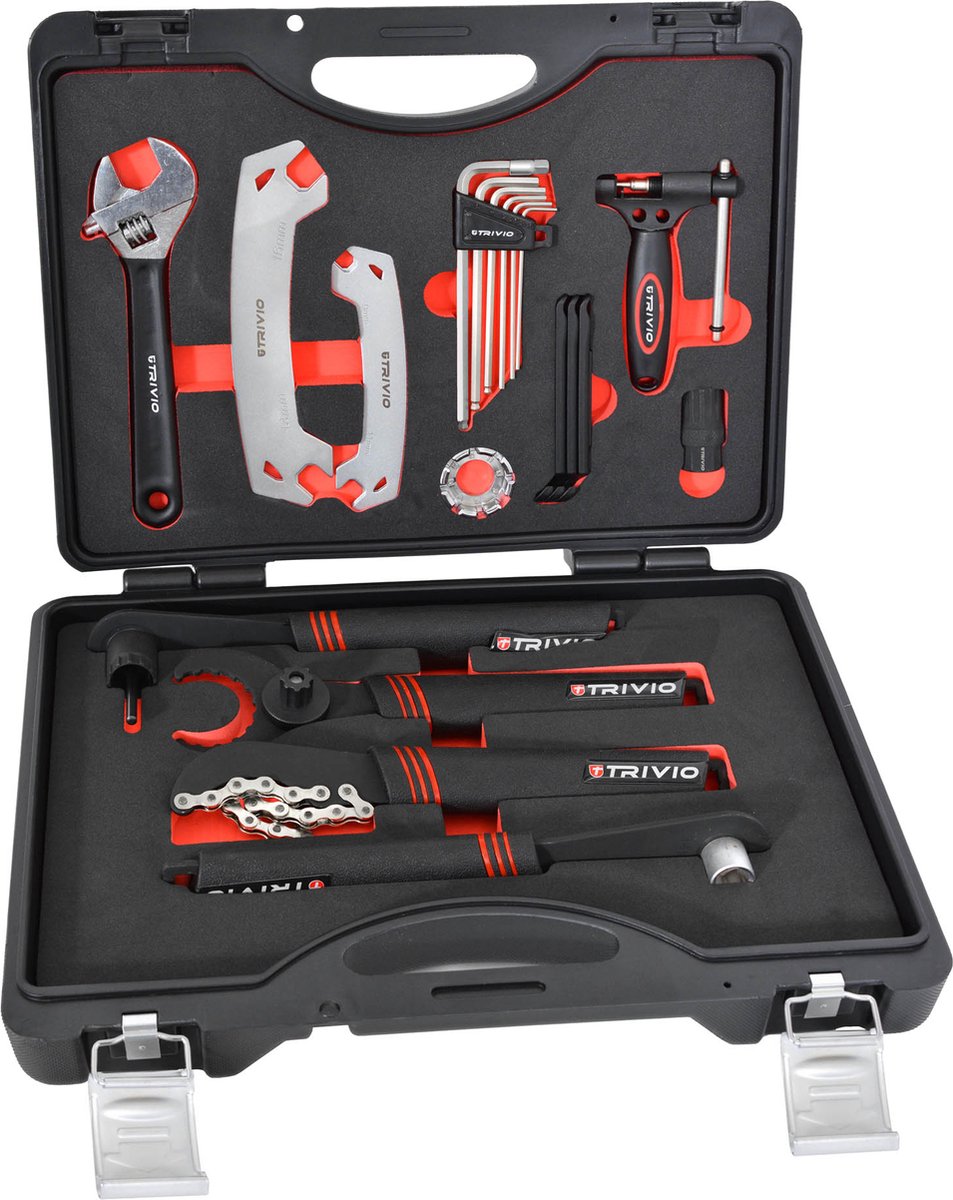 Trivio - fietsgereedschap gereedschapskoffer pro toolbox 14 delig