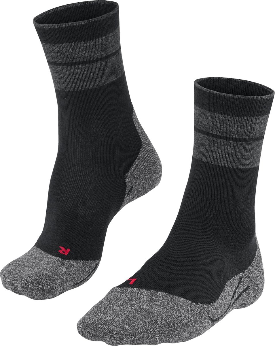 Falke TK Stabilisierende Anti-Blasen Wandersocken aus dickem Woll-Funktionsmaterial Herren Schwarz - Größe 42-43