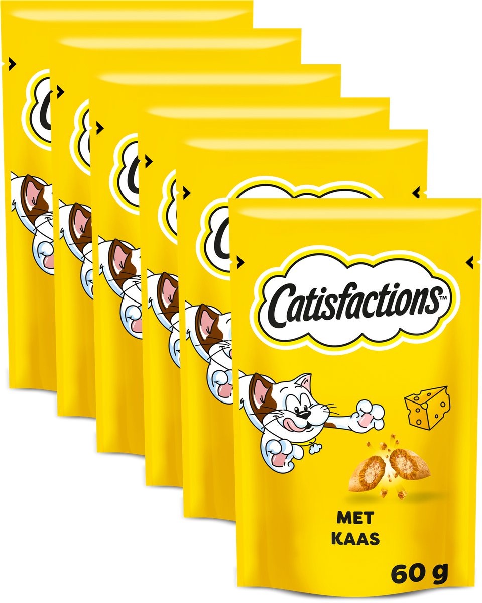 Catisfactions Snacks – Leckerlis für Katzen – Käse – 6 x 60 g