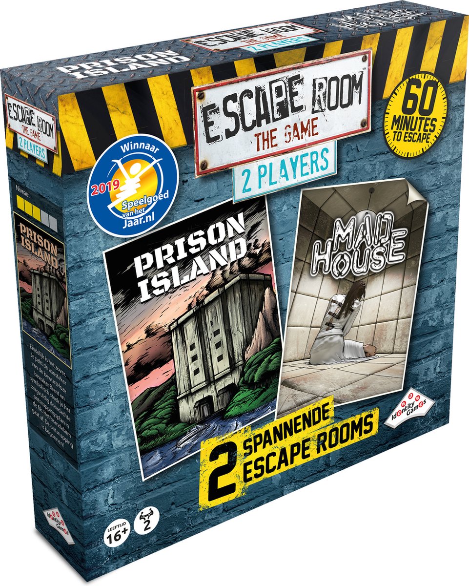 Identitätsspiele Escape Room, das Spiel für 2 Spieler – Denksportaufgabe – Flucht innerhalb der Zeit
