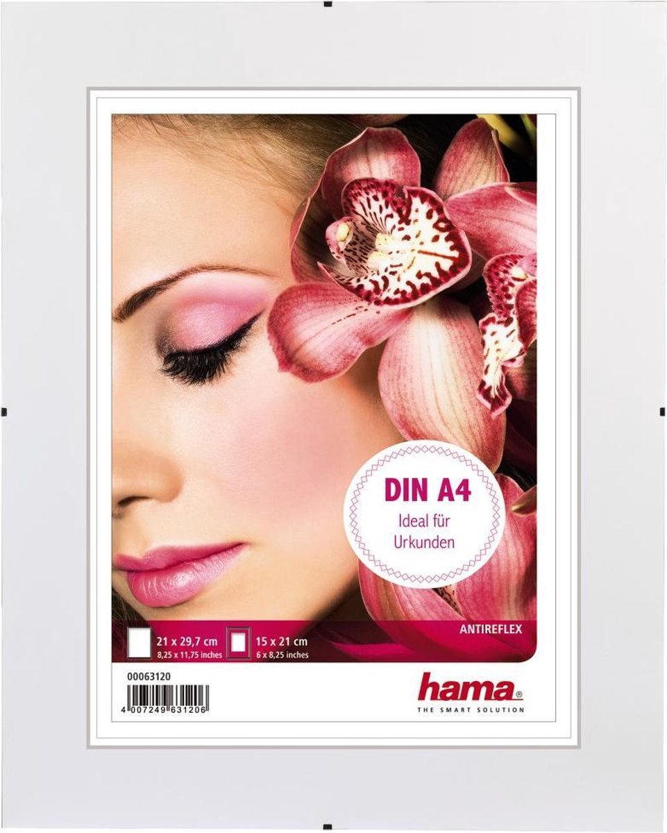 Hama Bilderrahmen – Rahmenclip – 21 x 29,7 cm – Antireflex