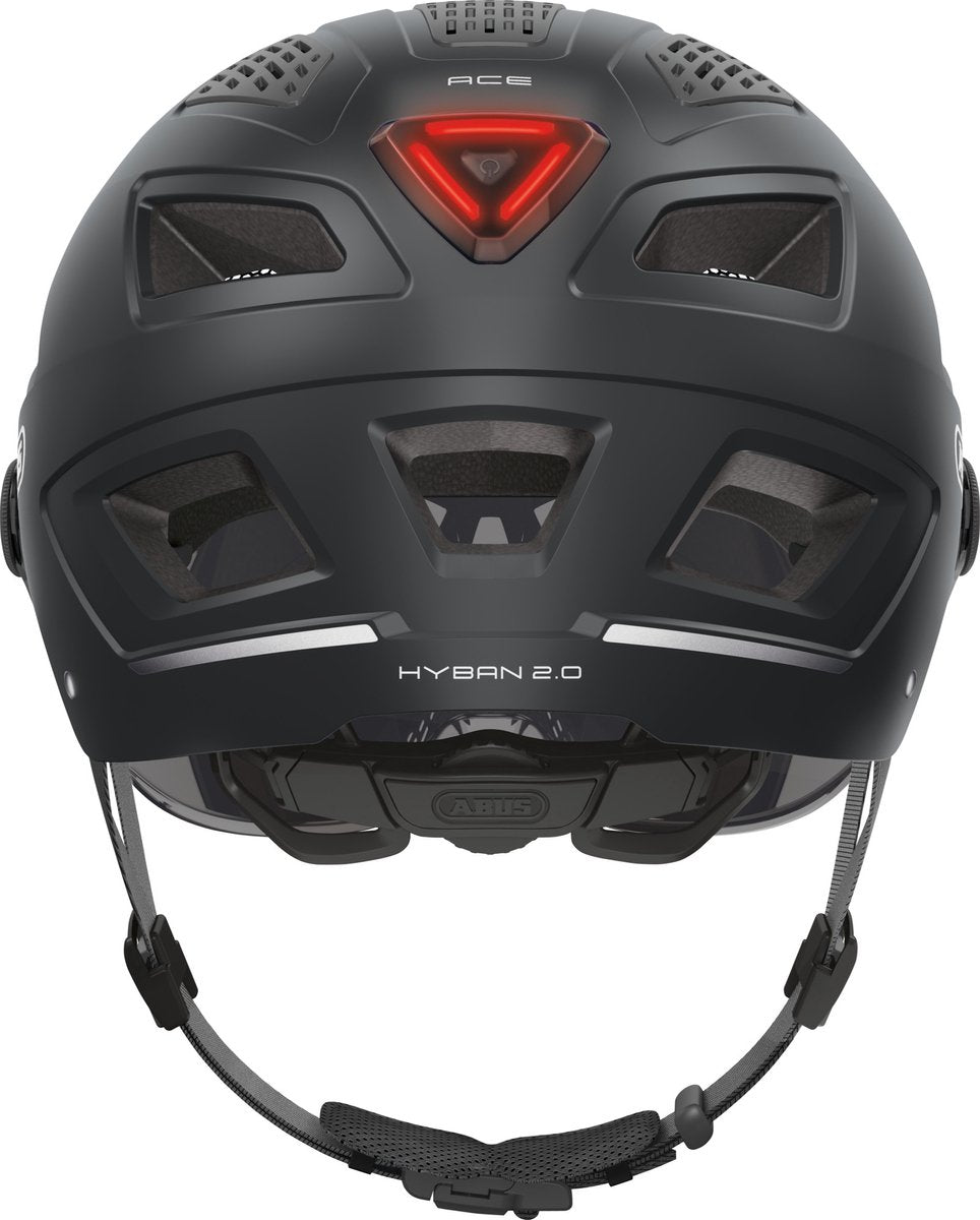 ABUS HELM HYBAN 2.0 ACE VELVET Schwarz L 56-61 cm