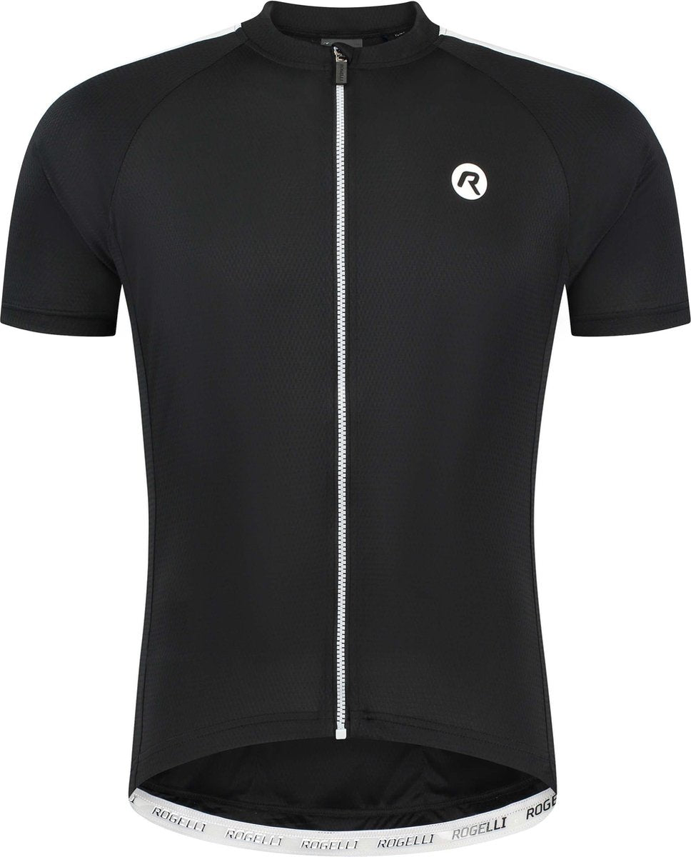 Rogelli explore fietsshirt heren - korte mouwen - zwart wit - s