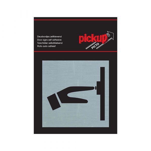 Aluminium-Luftpolsterschild - 80x80 mm selbstklebend.