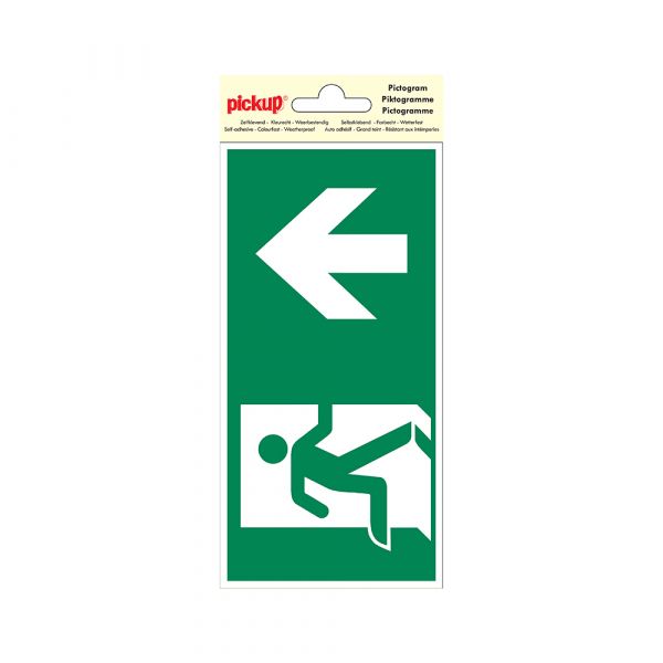 Notausgangsaufkleber geradeaus - 100x200 mm.
