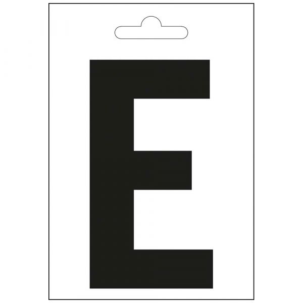 Nautischer Buchstabe e schwarz 100 mm.