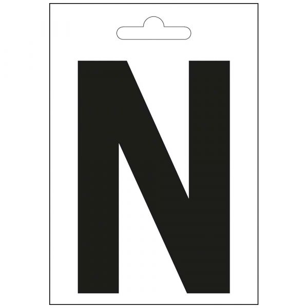 Nautischer Buchstabe n schwarz 100 mm.