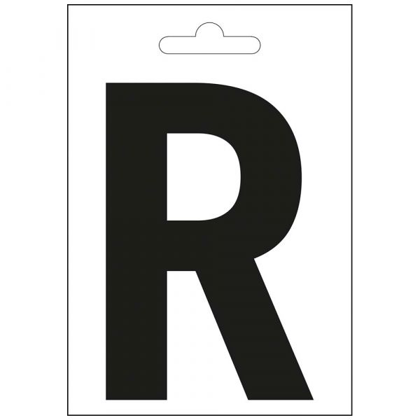 Nautischer Buchstabe R schwarz 100 mm.