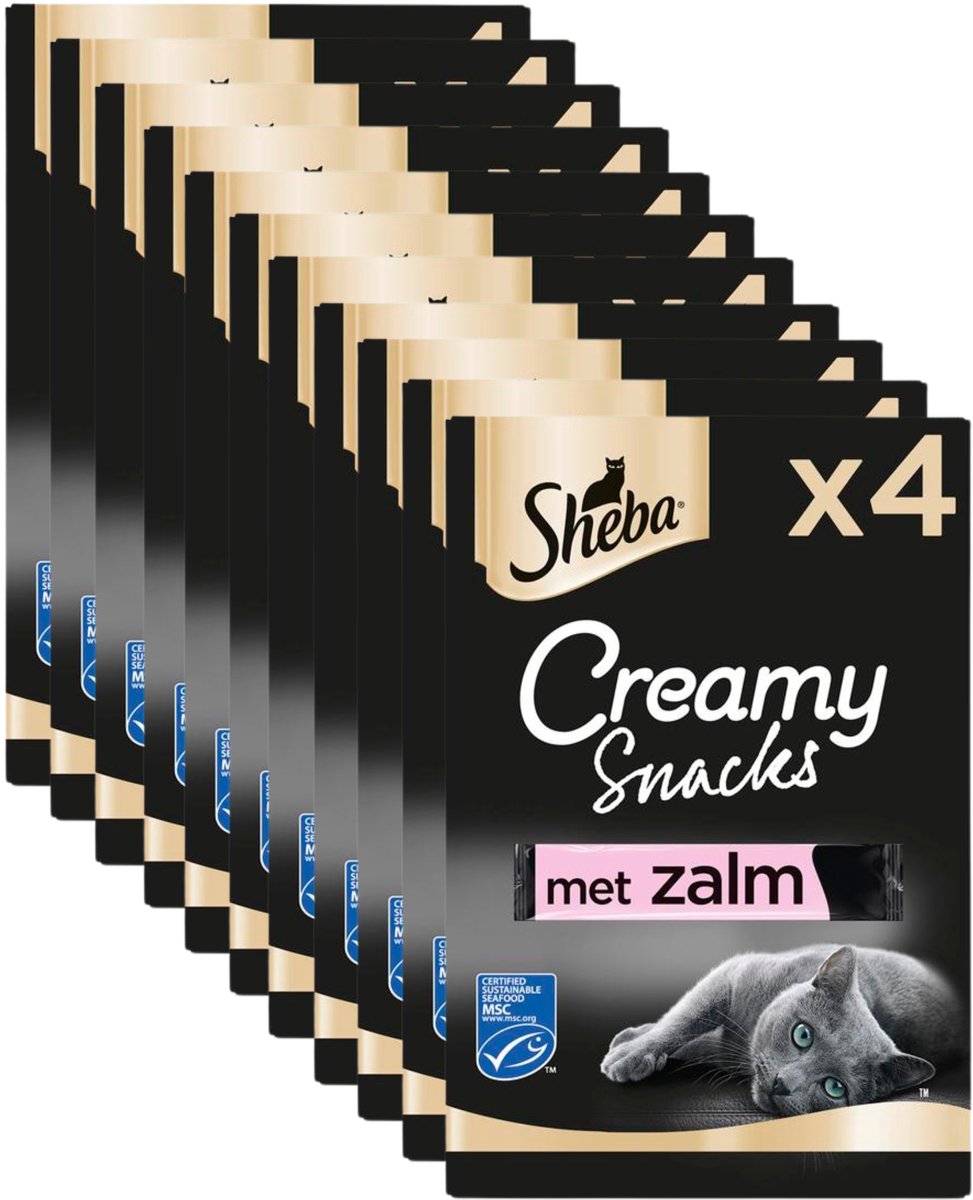 Sheba Katzensnacks – cremige Leckereien Lachs – 44 Stück