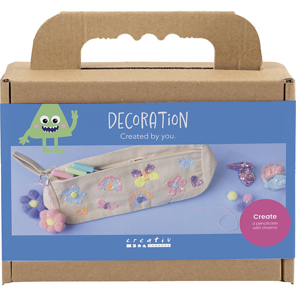 Creativ Company Mini-Hobby-Set Dekoration, Federmäppchen, Pastellfarben, 1 Box