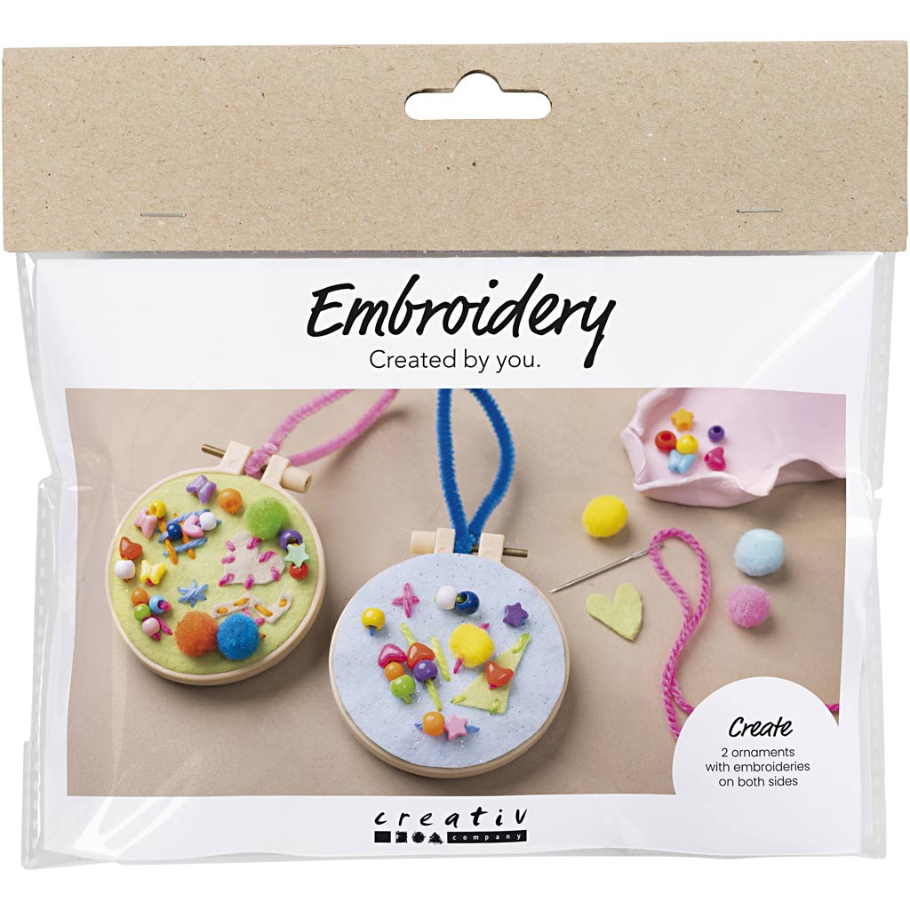 Creativ Company Mini-Hobby-Set Stickerei, Fantasie, 1 Box