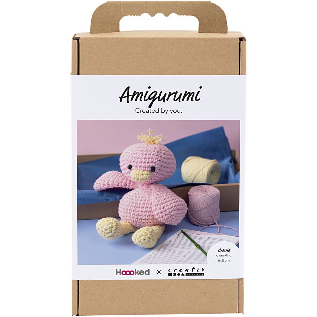 Creativ Company Hobby-Set Amigurumi, Entlein, hellrosa, hellgelb, 1 Box